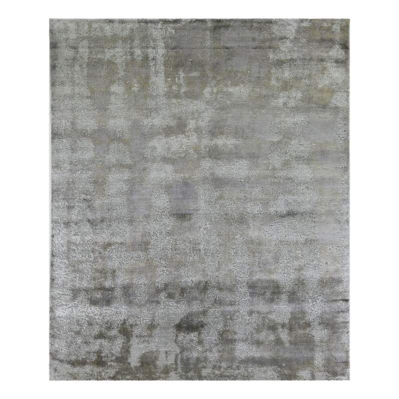 Antolini Handloomed Bamboo Silk Silver/Multi 8'x10' Area Rug