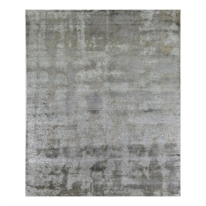 Antolini Handloomed Bamboo Silk Silver/Multi 8'x10' Area Rug