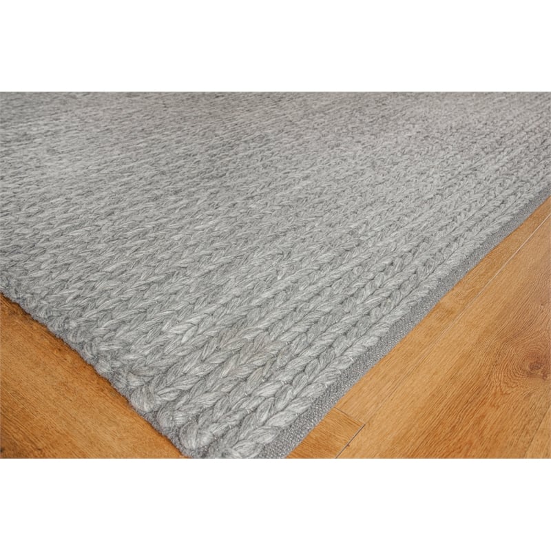 Arlow Flatweave Polyester/Cotton Dark Gray 7'x9' Area Rug
