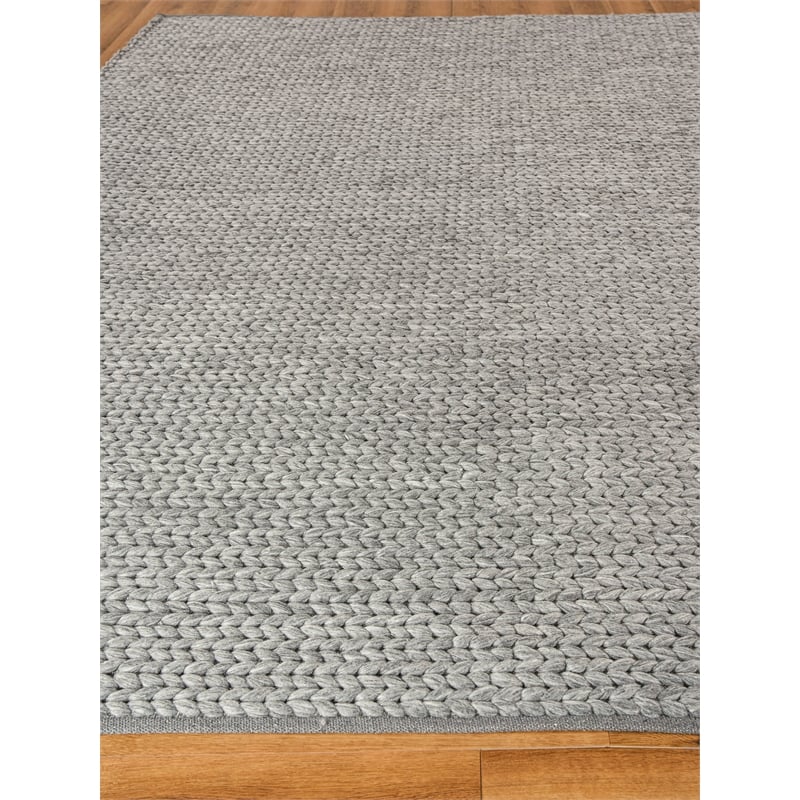 Arlow Flatweave Polyester/Cotton Dark Gray 7'x9' Area Rug