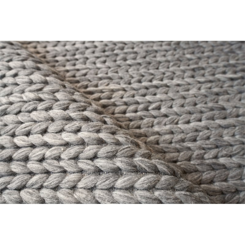Arlow Flatweave Polyester/Cotton Dark Gray 7'x9' Area Rug