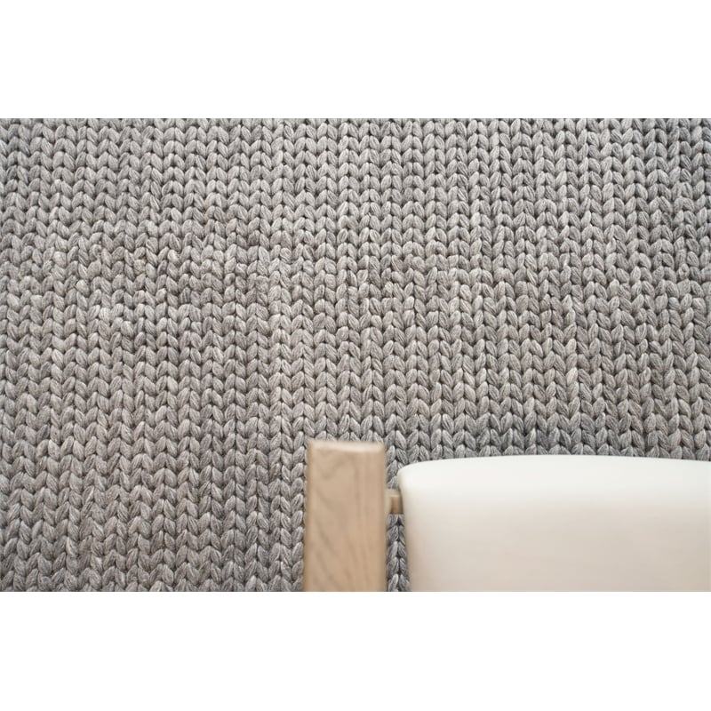 Arlow Flatweave Polyester/Cotton Dark Gray 7'x9' Area Rug