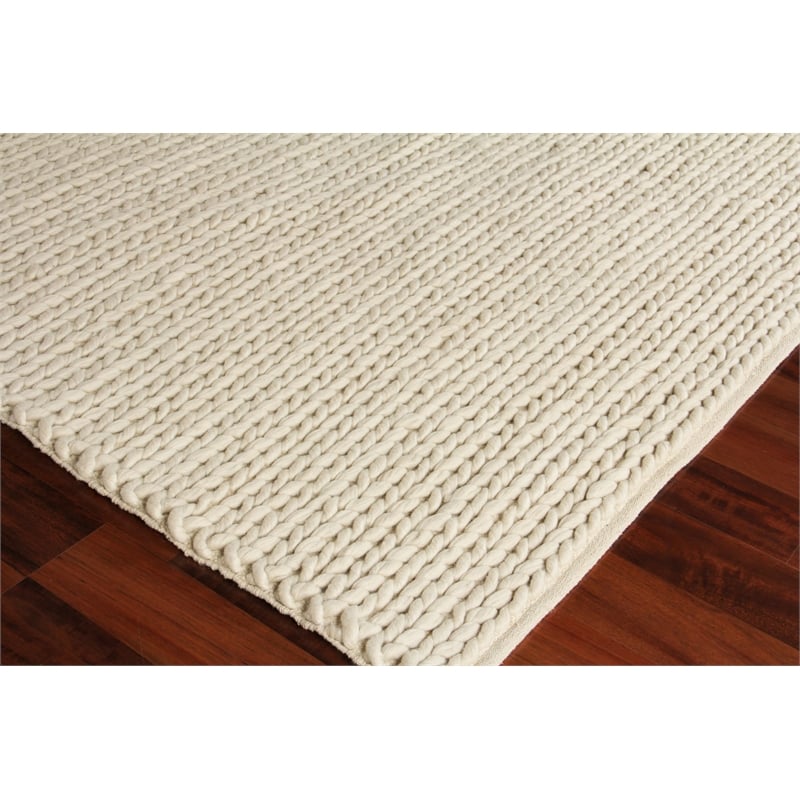 Arlow Flatweave Polyester/Cotton Ivory 15'x16' Area Rug