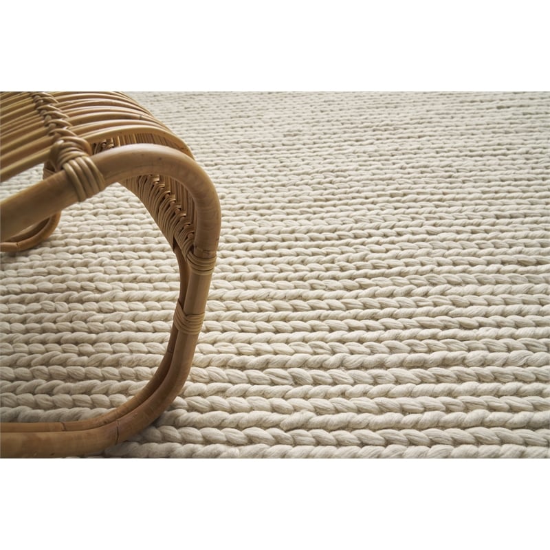 Arlow Flatweave Polyester/Cotton Ivory 15'x16' Area Rug