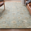 Artisan Power Loom Wool/Nylon Light Blue 4'x6' Area Rug