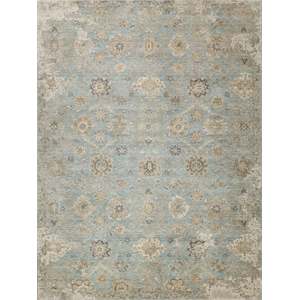 Artisan Power Loom Wool/Nylon Light Blue 8'x10' Area Rug