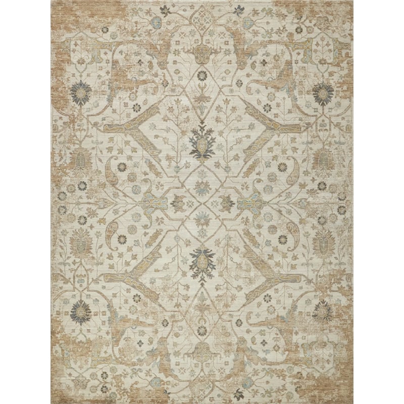 Artisan Power Loom Wool/Nylon Ivory 8'x10' Area Rug