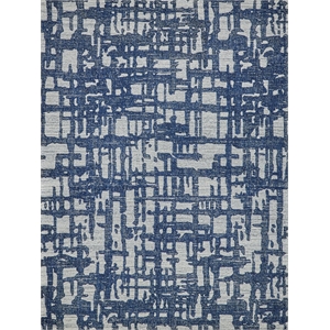Aspen Hand-Tufted New Zealand Wool Navy/Natural Gray 10'x14' Area Rug