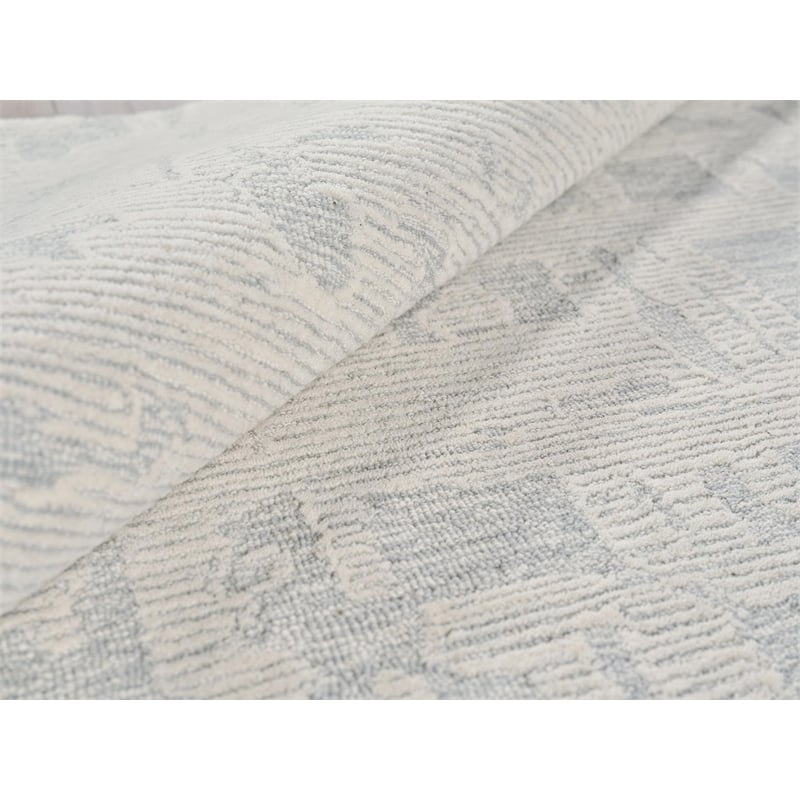 Aspen Hand-Tufted New Zealand Wool Blue/Ivory 8'x10' Area Rug