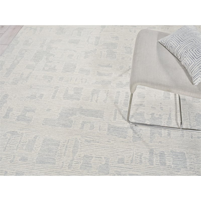 Aspen Hand-Tufted New Zealand Wool Blue/Ivory 8'x10' Area Rug