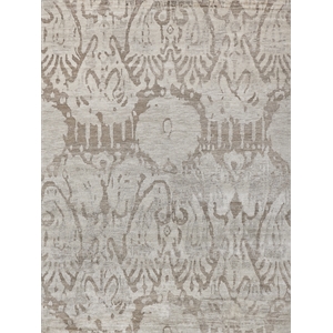 Antique'D Silk Hand-Knotted Bamboo Silk Beige 8'x10' Area Rug