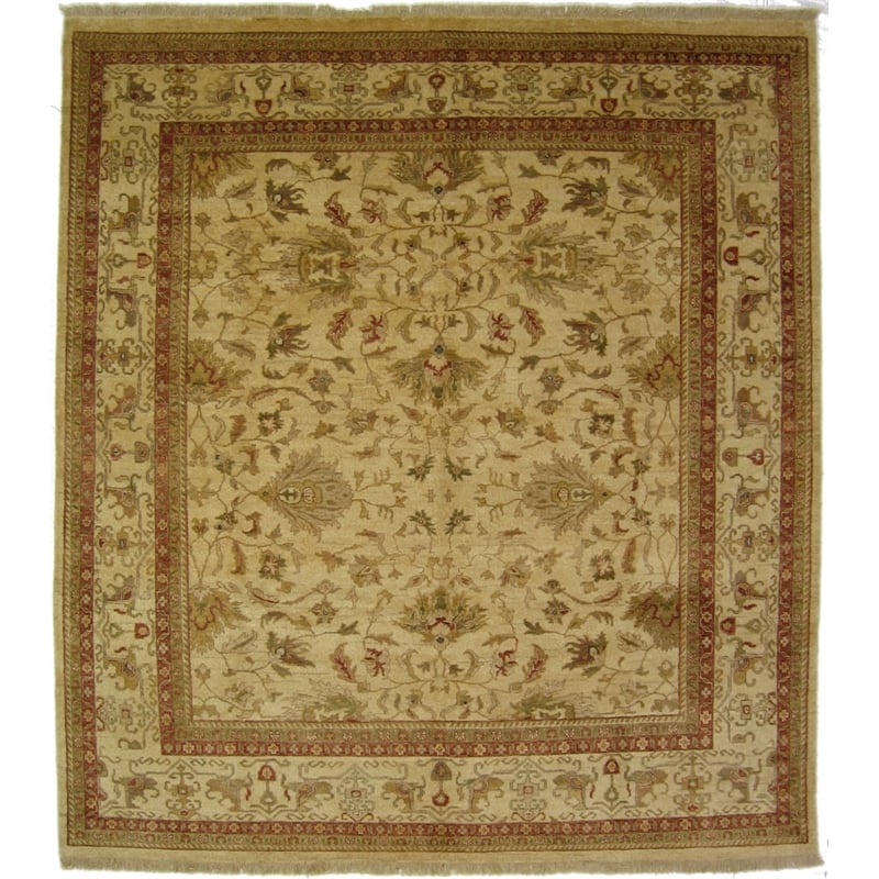 Antique Weave Ziegler Hand-Knotted New Zealand Wool Ivory 2'6