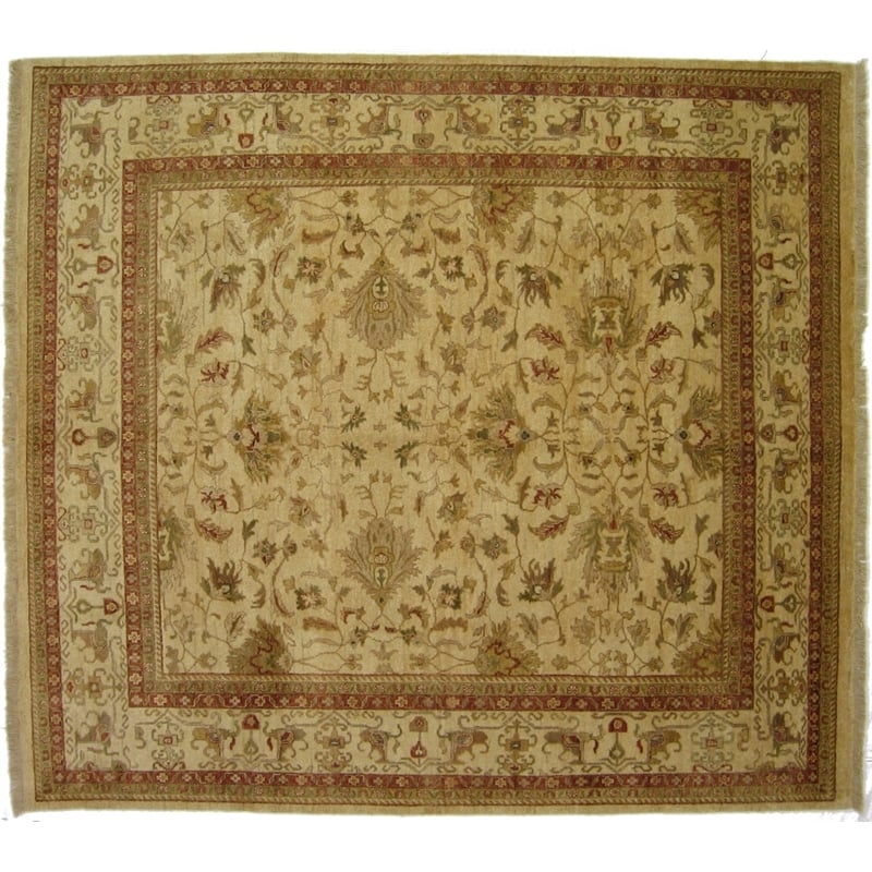 Antique Weave Ziegler Hand-Knotted New Zealand Wool Ivory 2'6