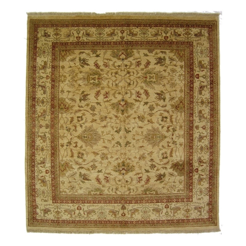 Antique Weave Ziegler Hand-Knotted New Zealand Wool Ivory 2'6