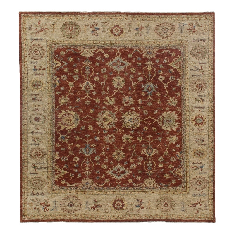 Antique Weave Ziegler Hand-Knotted New Zealand Wool Brick/Beige 14'x18' Area Rug
