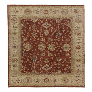 Antique Weave Ziegler Hand-Knotted New Zealand Wool Brick/Beige 14'x18' Area Rug