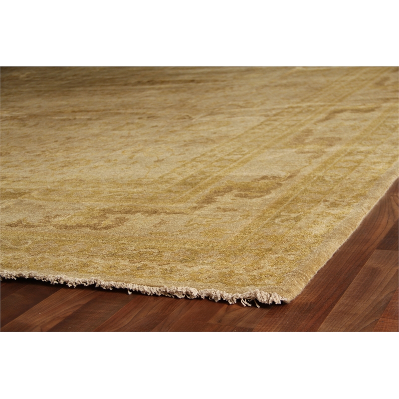 Antique Weave Ziegler Hand-Knotted New Zealand Wool Beige 14'x18' Area Rug