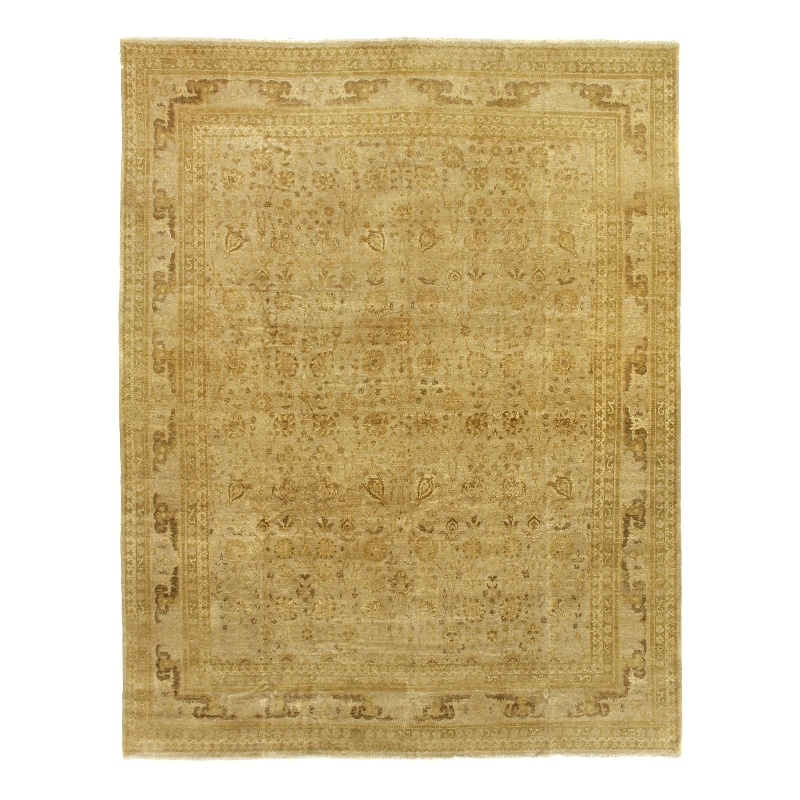 Antique Weave Ziegler Hand-Knotted New Zealand Wool Beige 14'x18' Area Rug