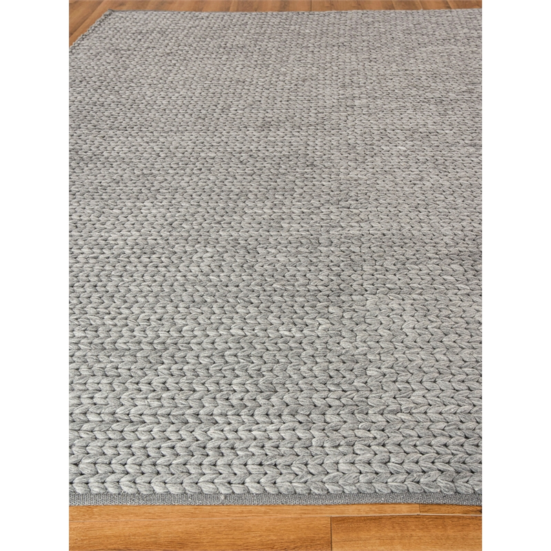 Arlow Flatweave Polyester/Cotton Dark Gray 5'x8' Area Rug
