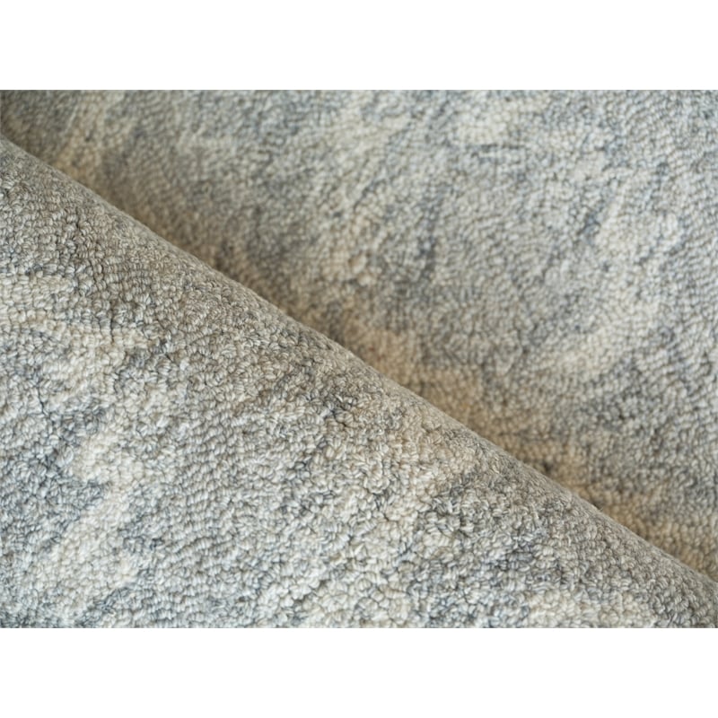Bargello Hand-Tufted New Zealand Wool Gray 5'x8' Area Rug