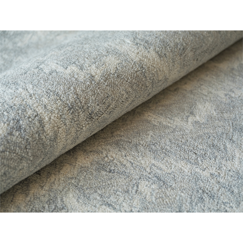 Bargello Hand-Tufted New Zealand Wool Gray 5'x8' Area Rug