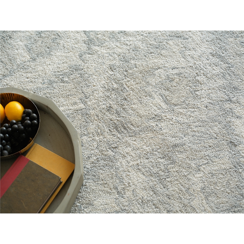 Bargello Hand-Tufted New Zealand Wool Gray 5'x8' Area Rug