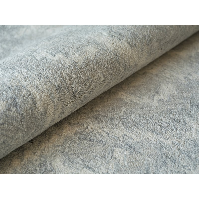 Bargello Hand-Tufted New Zealand Wool Gray 9'x12' Area Rug