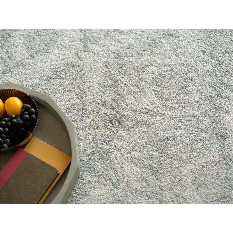 Bargello Hand-Tufted New Zealand Wool Gray 9'x12' Area Rug