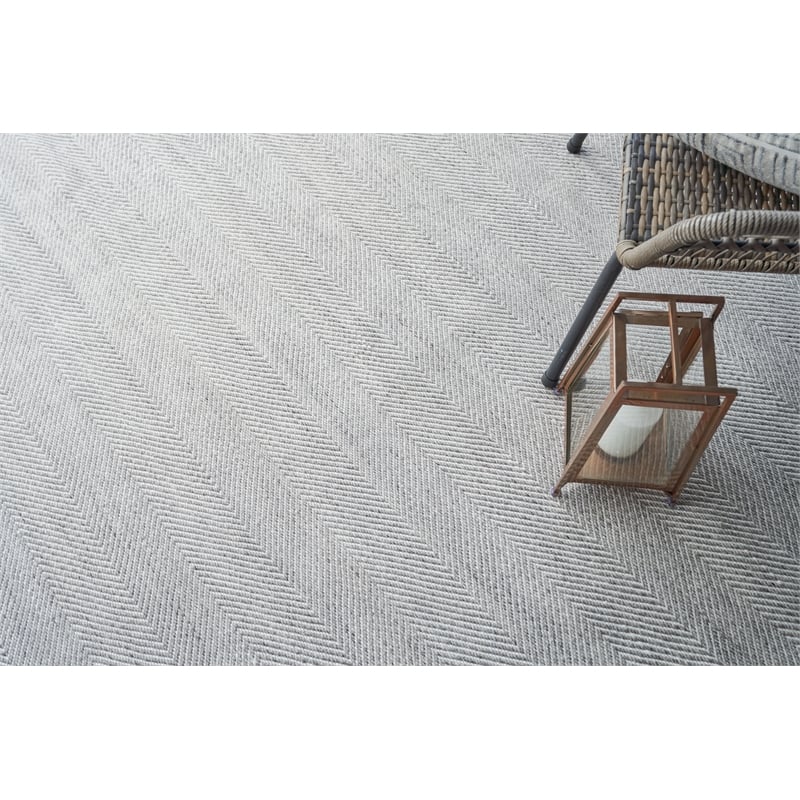 Bintan Flatweave Pet Ivory/Silver 2'x3' Area Rug