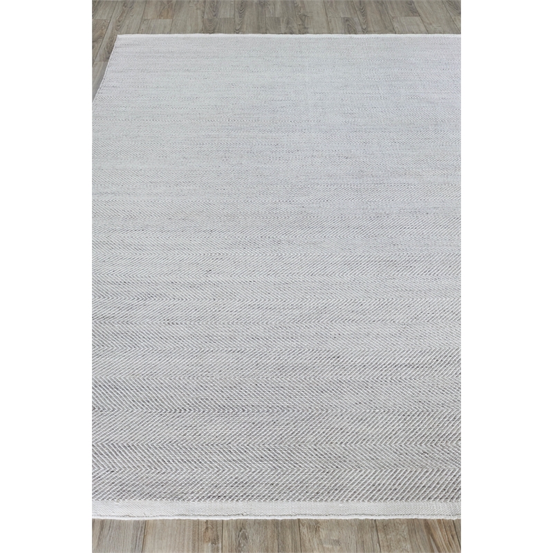 Bintan Flatweave Pet Ivory/Silver 5'x8' Area Rug