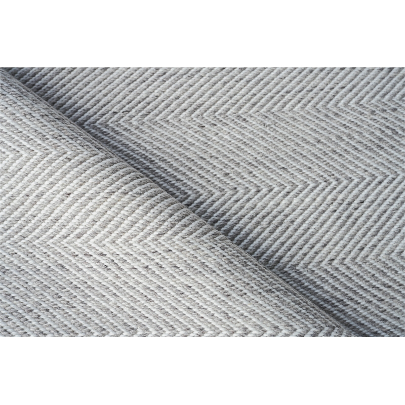 Bintan Flatweave Pet Ivory/Silver 5'x8' Area Rug