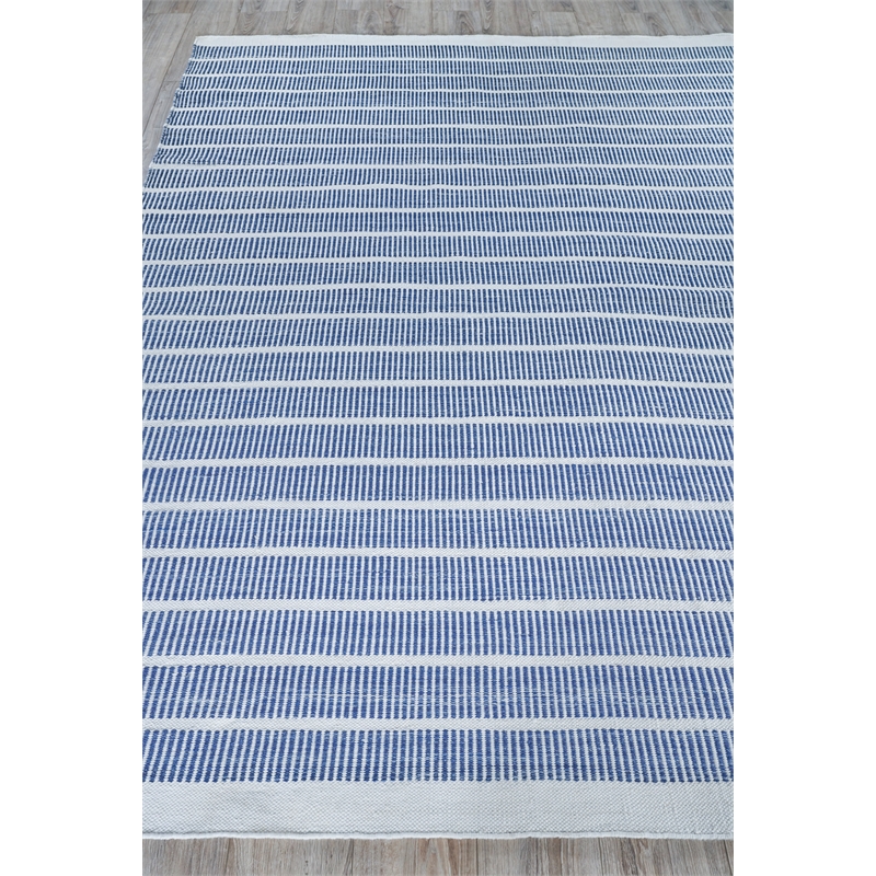 Boca Flatweave Pet Ivory/Blue 10'x14' Area Rug