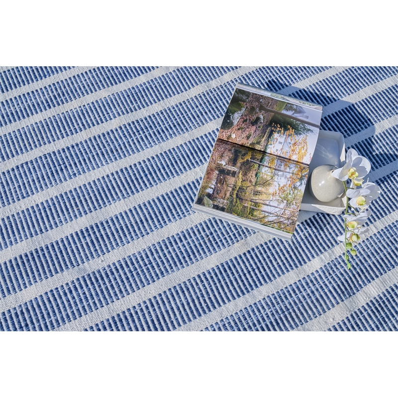 Boca Flatweave Pet Ivory/Blue 2'x3' Area Rug