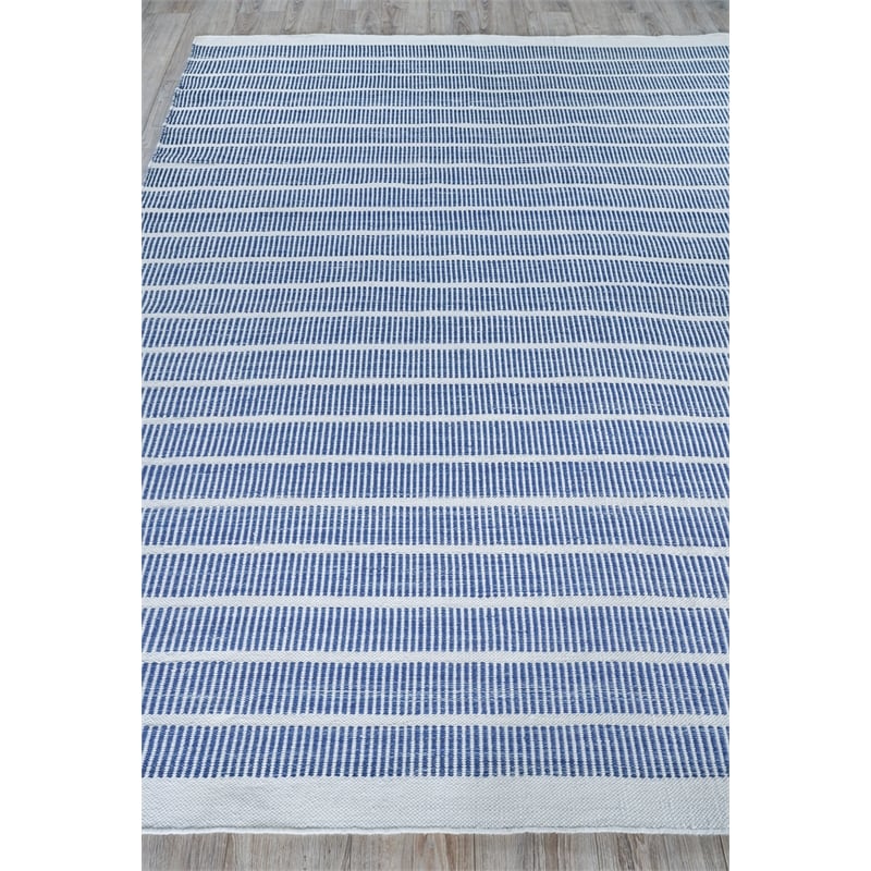 Boca Flatweave Pet Ivory/Blue 6'x9' Area Rug