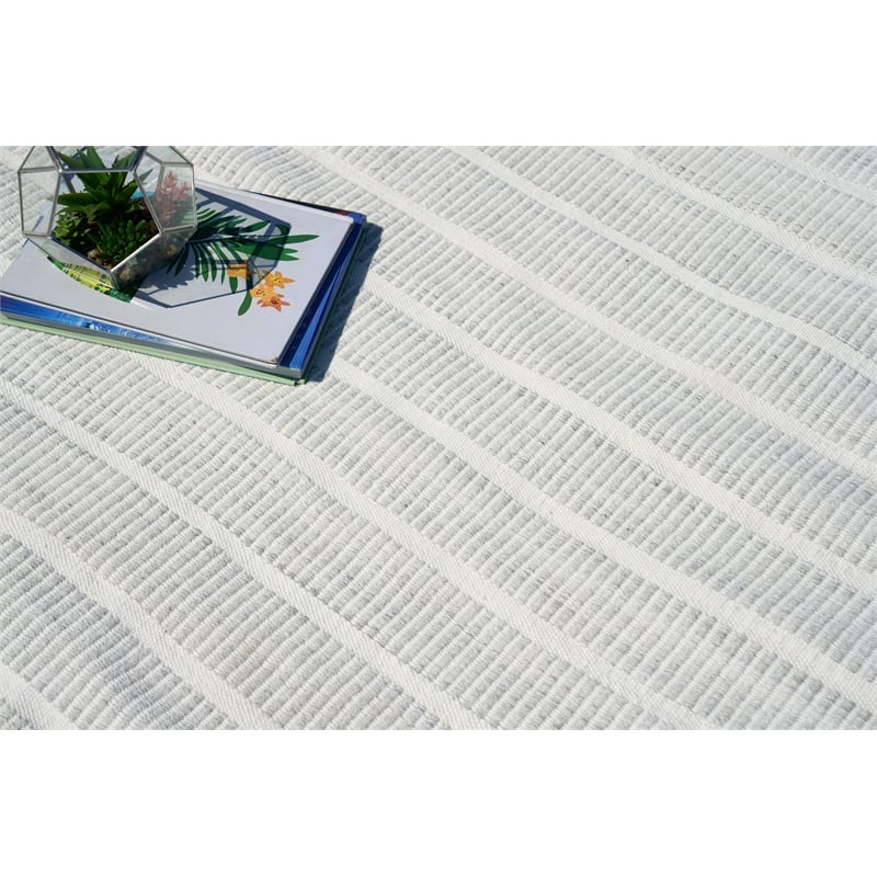 Boca Flatweave Pet Light Silver 12'x15' Area Rug