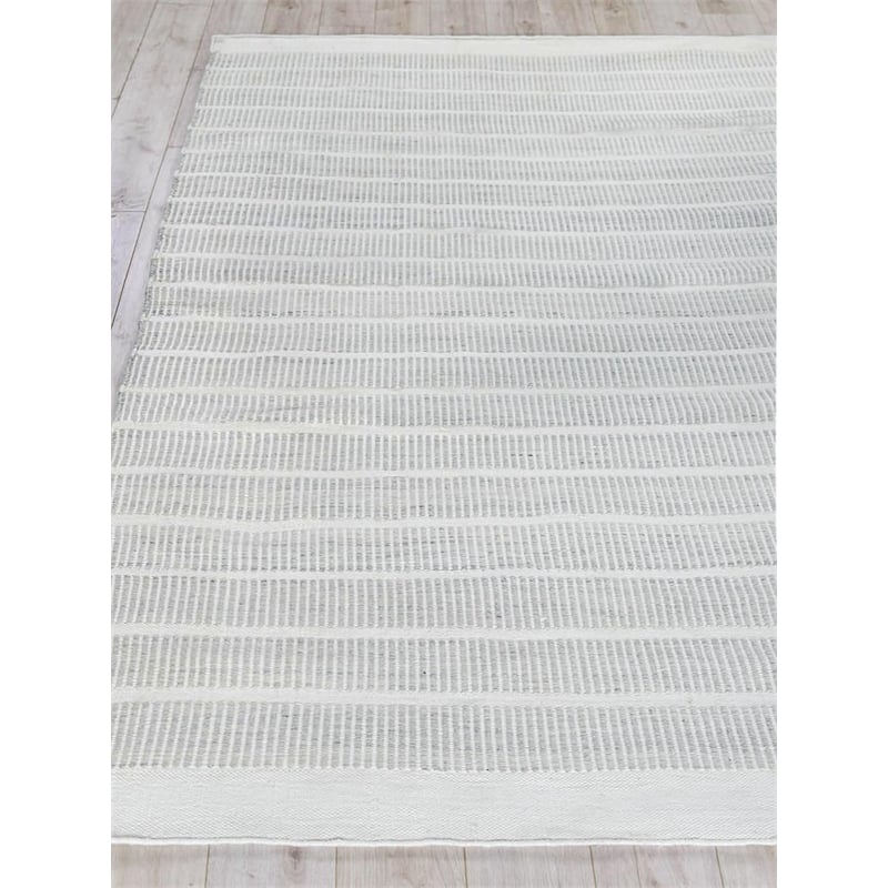 Boca Flatweave Pet Light Silver 2'x3' Area Rug