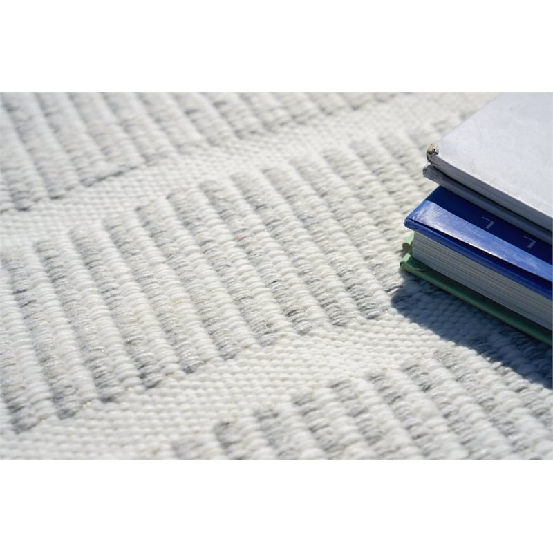 Boca Flatweave Pet Light Silver 8'x10' Area Rug