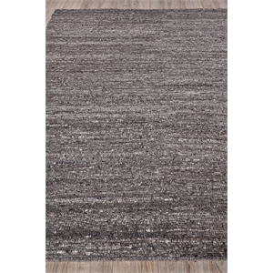 Borelli Handloomed New Zealand Wool Dark Gray 2'x3' Area Rug