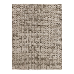 Bamboo Silk Hand-Knotted Bamboo Silk Brown/Gray 11'x20'6&quot Area Rug