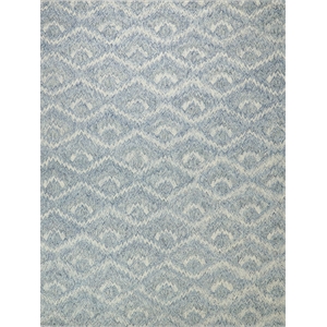 Bargello Hand-Tufted New Zealand Wool Light Blue 12'x15' Area Rug