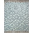 Bargello Hand-Tufted New Zealand Wool Light Blue 4'x6' Area Rug