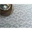 Bargello Hand-Tufted New Zealand Wool Light Blue 4'x6' Area Rug
