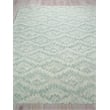 Bargello Hand-Tufted New Zealand Wool Turquoise 10'x14' Area Rug