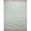Bargello Hand-Tufted New Zealand Wool Turquoise 12'x15' Area Rug