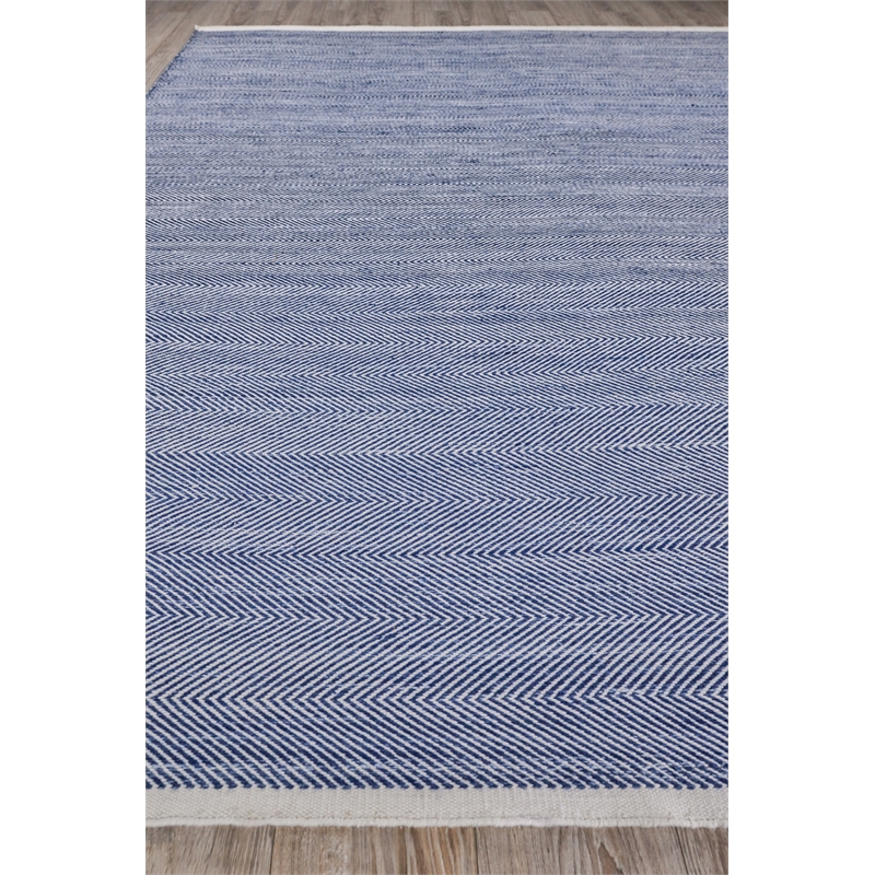Bintan Flatweave Pet Ivory/Blue 12'x15' Area Rug