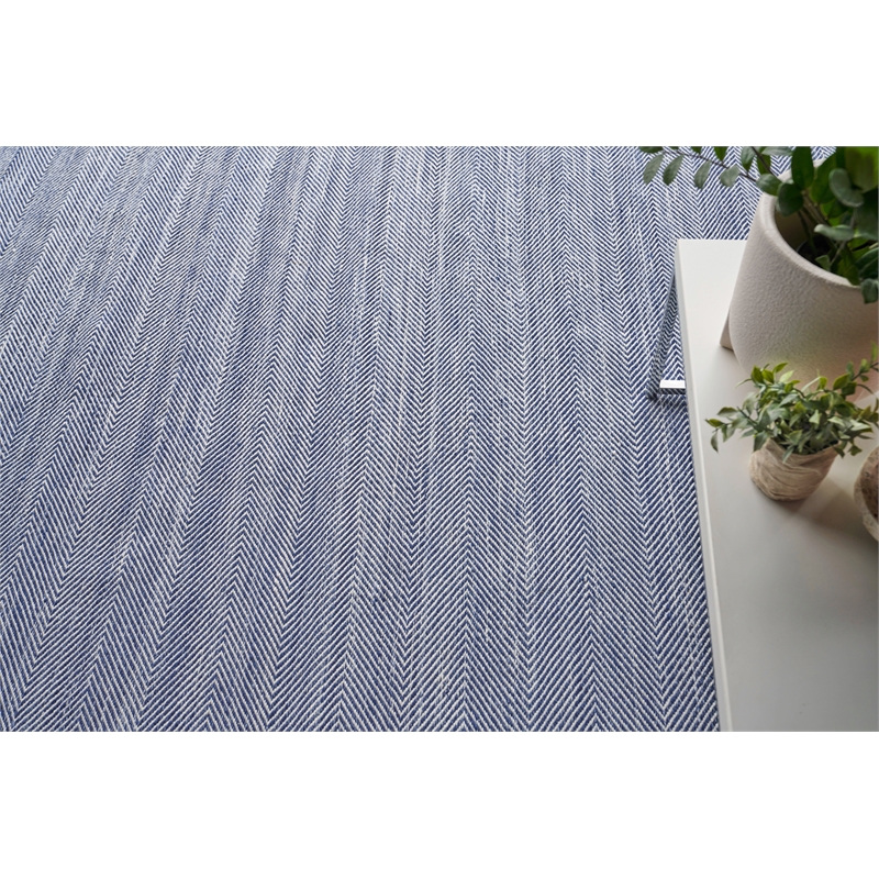 Bintan Flatweave Pet Ivory/Blue 2'x3' Area Rug