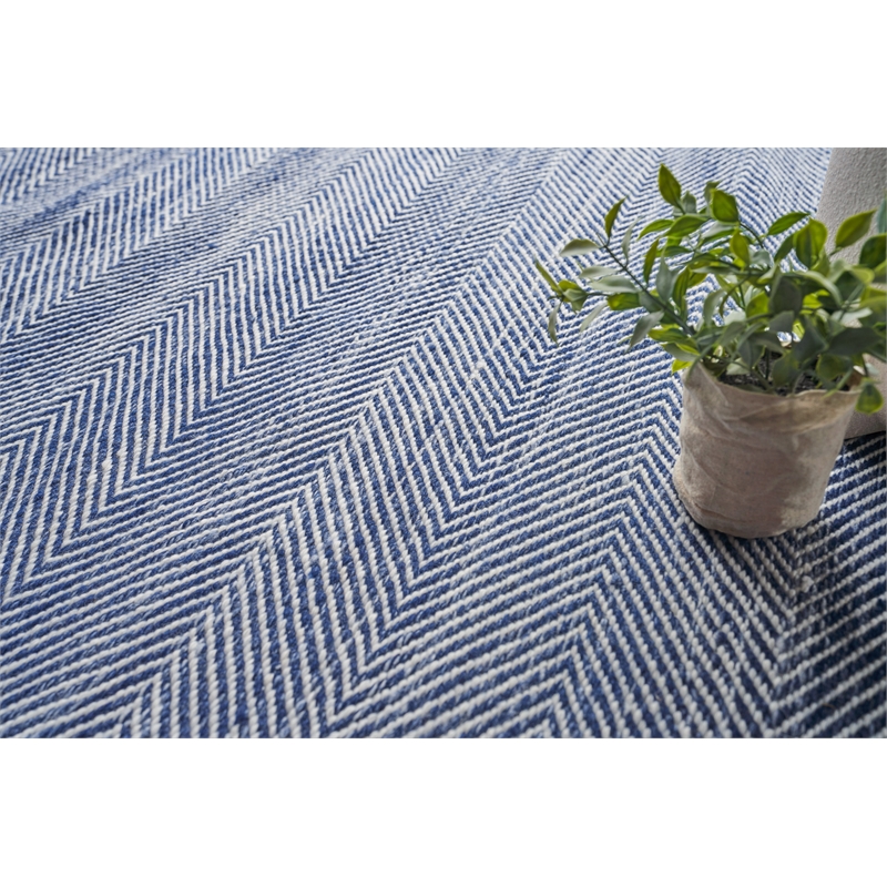Bintan Flatweave Pet Ivory/Blue 2'x3' Area Rug