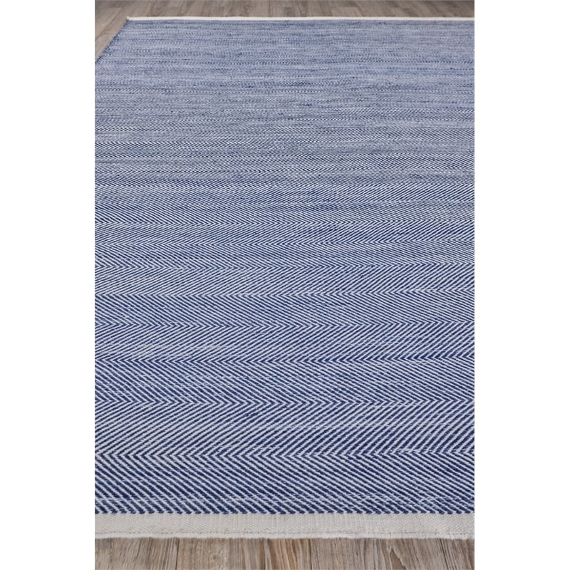 Bintan Flatweave Pet Ivory/Blue 3'x5' Area Rug
