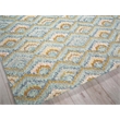 Bargello Hand-Tufted New Zealand Wool Light Blue/Multi 4'x6' Area Rug