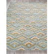 Bargello Hand-Tufted New Zealand Wool Light Blue/Multi 5'x8' Area Rug